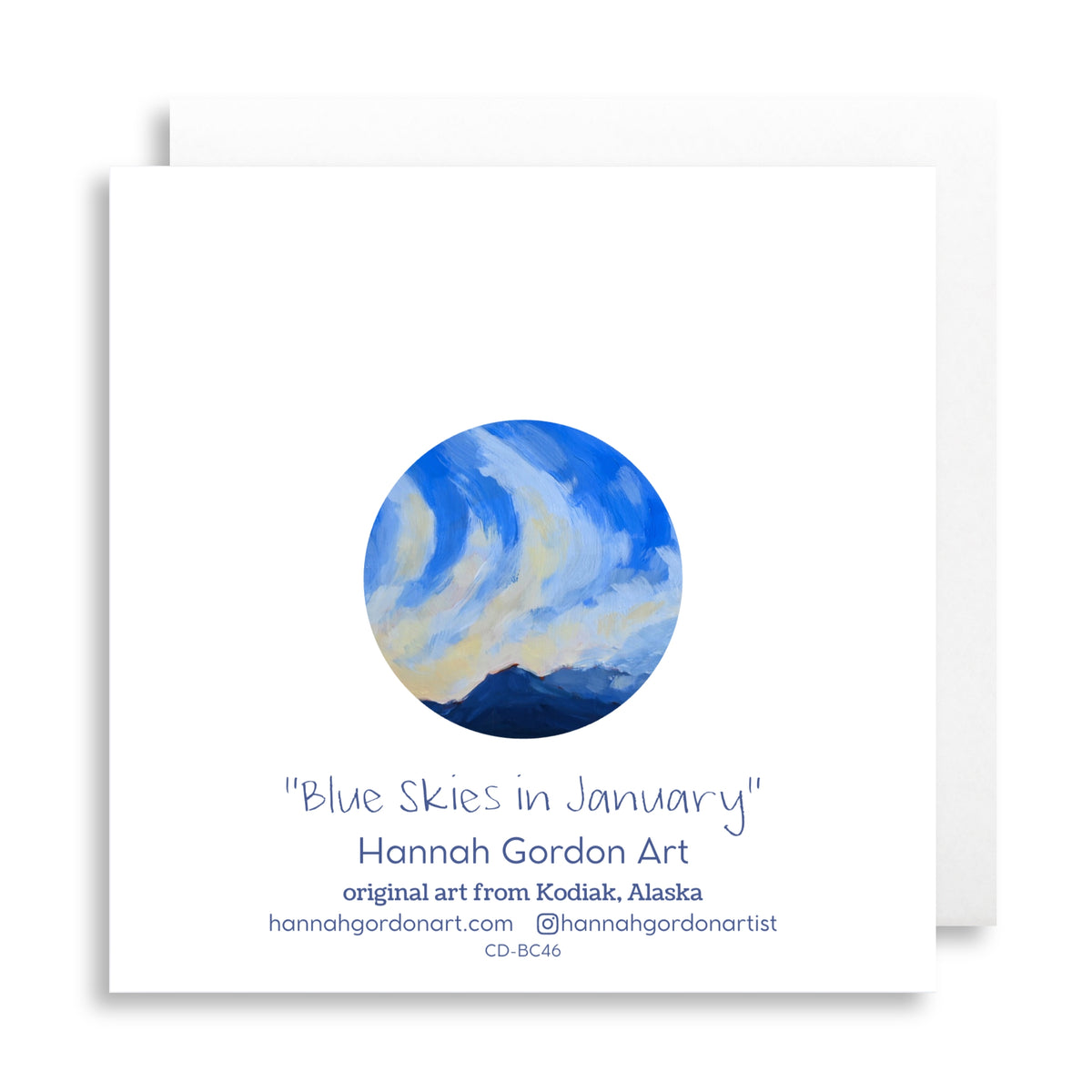 Blue Skies in January Greeting Card