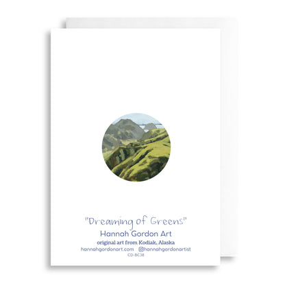 Dreaming of Greens Greeting Card