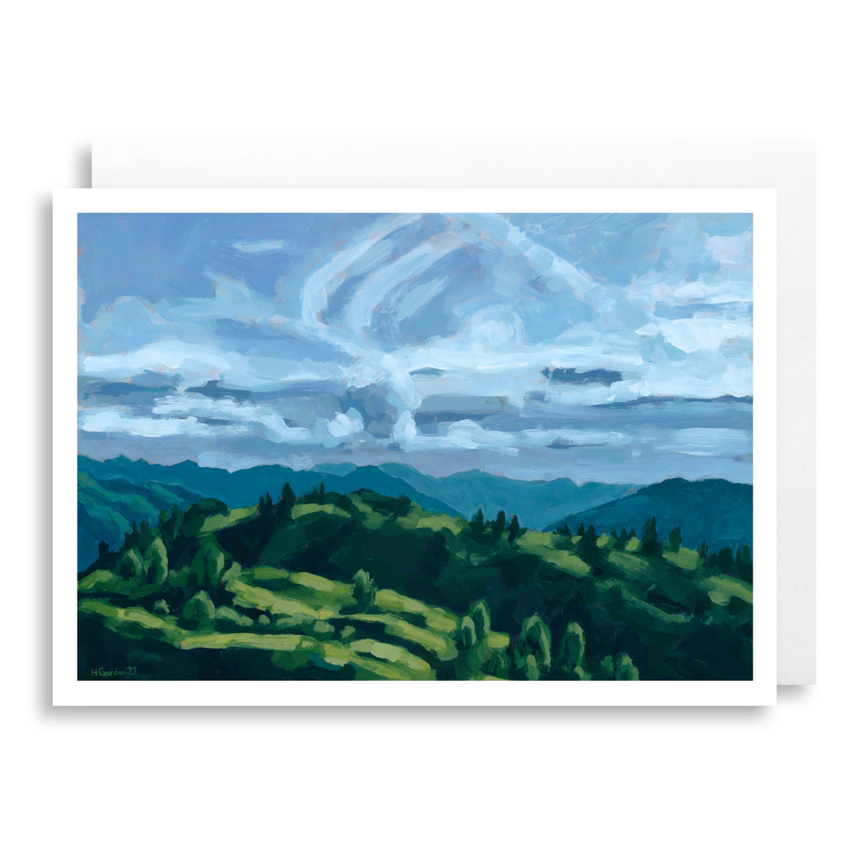 Evening Sun Over Pillar Mountain Greeting Card