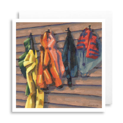 Fish Camp Rubbers Greeting Card