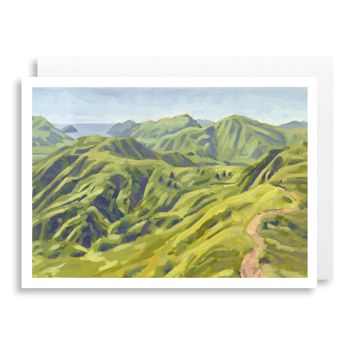 Green Trails Greeting Card