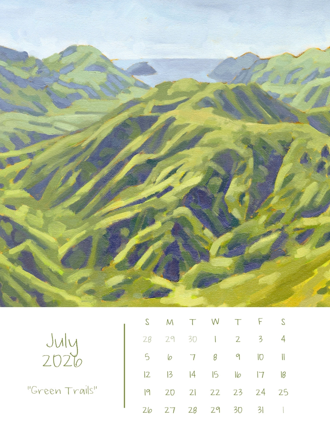 18-Month Calendar - July 2026-December 2027