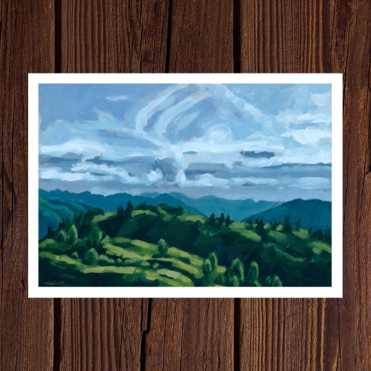 Evening Sun Over Pillar Mountain - Pack of 5 Greeting Cards