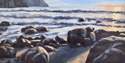 Winter Solstice at Fossil Beach Print