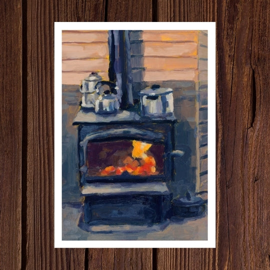 Fish Camp Stove - Pack of 5 Greeting Cards