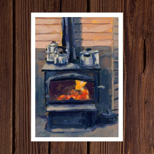 Fish Camp Stove - Pack of 5 Greeting Cards