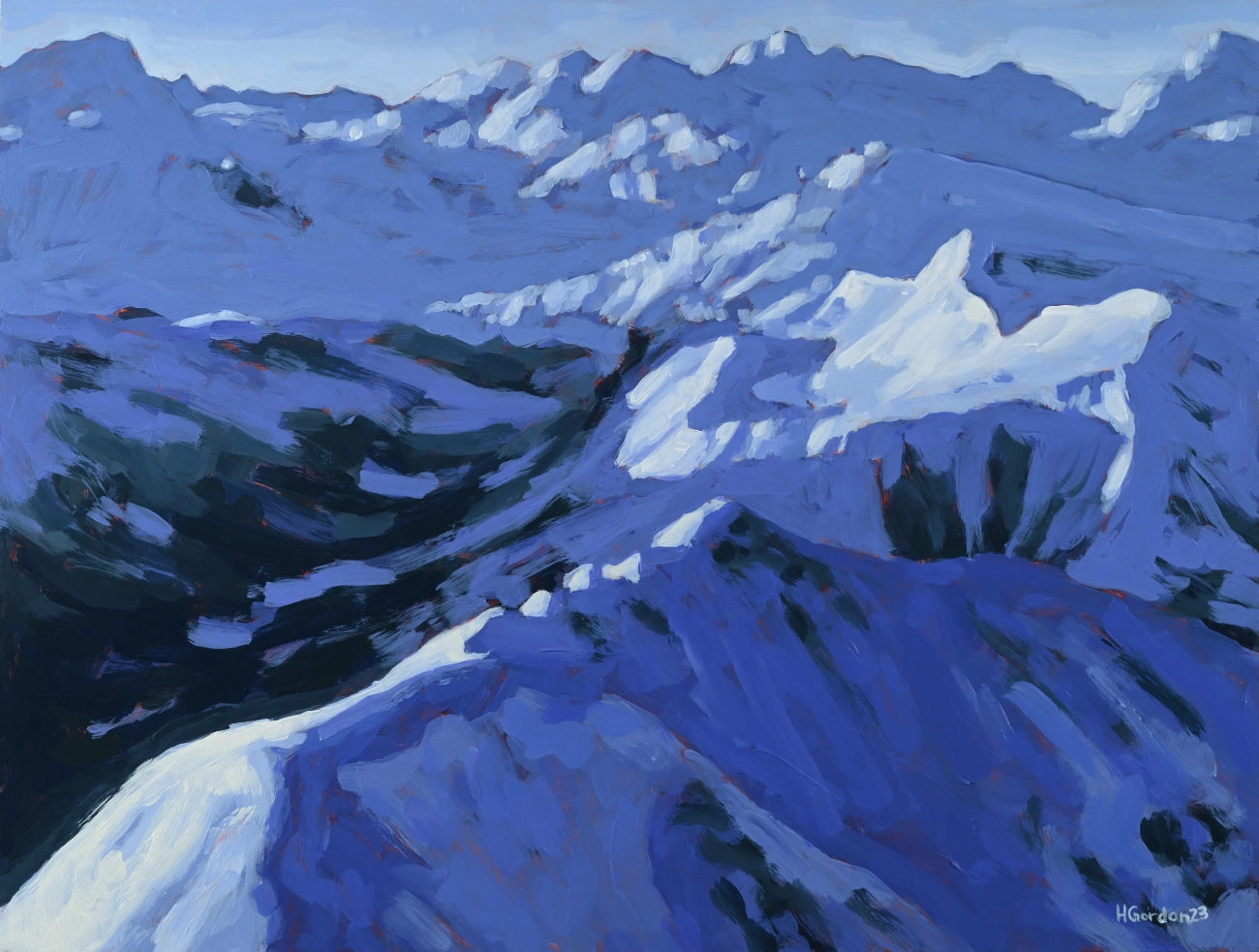 Purple Peaks - Original Painting