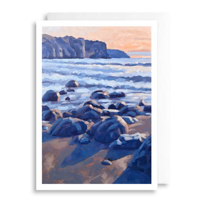 Long Shadows at Fossil Beach Greeting Card