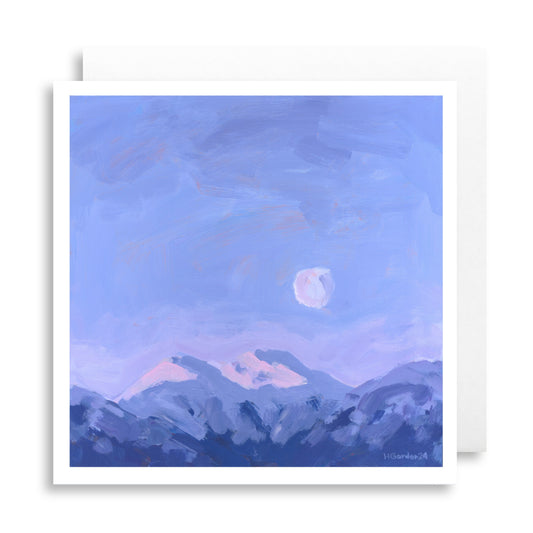 Morning Moon Greeting Card