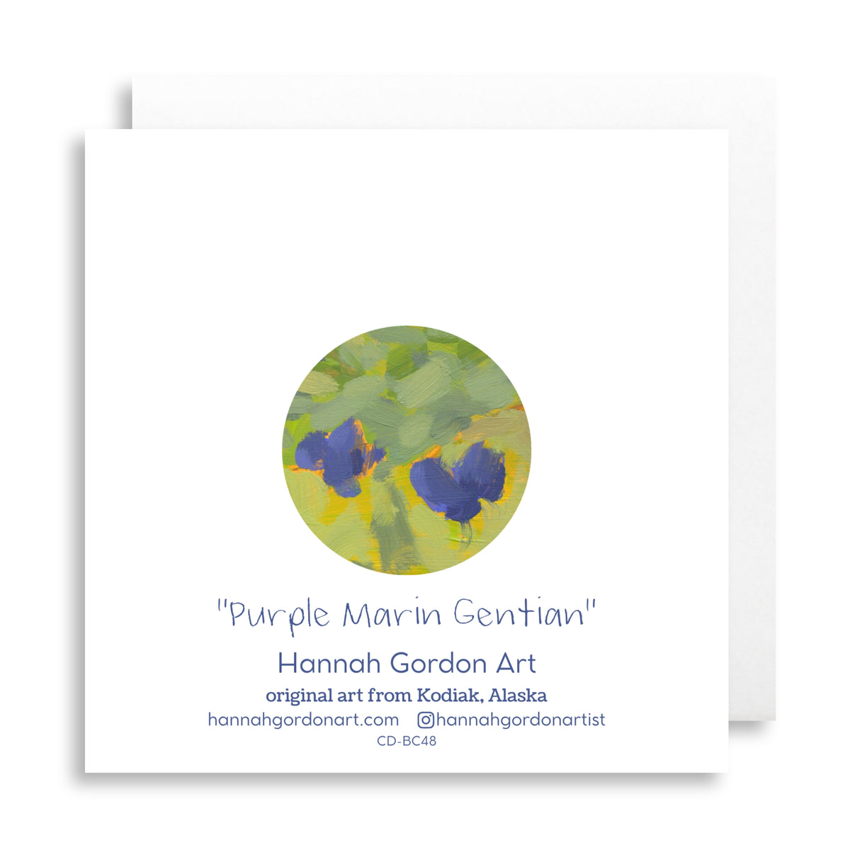 Purple Marin Gentian Greeting Card