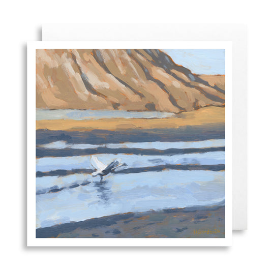 The Swan's Flight Greeting Card